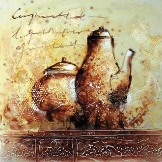 Textured Utensils oil painting
